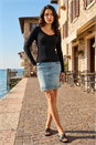 Black Dusk Ribbed Knitted Top, Image 1 of 4