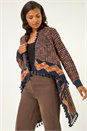 Navy Ombre Tassle Cardigan, Image 1 of 5