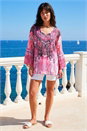 PINK Abstract Sparkly Tunic Top, Image 2 of 4