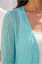Light Blue  Light Weight Stitch Cardigan, Image 4 of 4