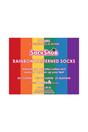 Multi 3 Pack Ladies Bright Patterned Striped Cotton Rainbow Socks, Image 2 of 4