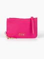 Fuchsia Faux Leather Card Holder Wallet, Image 1 of 2
