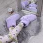 Lilac Faux Fur Lined Slip On Memory Foam Mules Slippers, Image 5 of 6