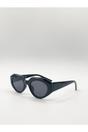 Black Angular Cat-Eye Sunglasses, Image 3 of 7