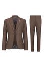 Brown Infinity Leather Brown 3-Piece Prince of Wales Check Suit, Image 1 of 8