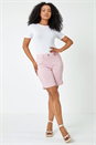 PINK Petite Turned Hem Elastic Waist Shorts, Image 2 of 5