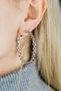 Silver The Colourful Aura Silver 60mm Silver Spiral Braided Statement Hoop Earrings, Image 1 of 3