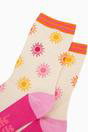 Cream Summer Sunshine Bamboo Socks - Cream, Image 3 of 4