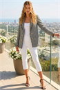 Black Boucle Frayed Edge Jacket , Image 2 of 4