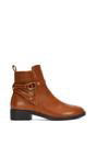 Tan XY LONDON Tan 'Mollie' Ankle Boots Buckle Strap Low Heel Chelsea, Image 1 of 6