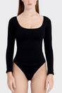 Black Long Sleeve Sculpting Top Smooth Fit, Image 4 of 5