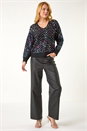 Black Dusk Sequin V-Neck Knit Jumper, Image 2 of 5