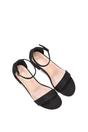 Black XY LONDON Black 'Tate' Low Block Heel Sandals With Ankle Strap, Image 6 of 6