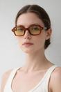 Brown SVNX Brown Bold Square Sunglasses In Brown, Image 1 of 5