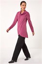 PINK Wrap Front Cowl Neck Top, Image 2 of 5