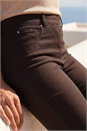 Chocolate 31' Denim Stretch Elastic Waist Jegging , Image 4 of 4