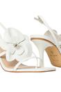 White Floral Evening Sandals, Image 5 of 5