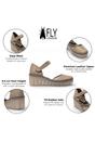 Grey Womens Durable Wedge Sandals-BISO305FLY, Image 3 of 5