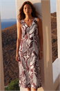 Chocolate Leaf Back Tie Dress, Image 2 of 4