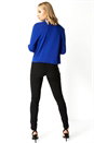 Royal Blue Cropped Knitted Shrug, Image 3 of 8