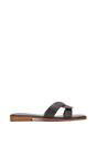 Chocolate 'Charley' Open Toe Slip On Slider Sandals With Square Toe, Image 1 of 5