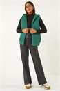 Green Reversible Hooded Knit Gilet, Image 1 of 8