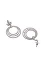 Silver Gleaming Cluster Drop Earrings, Image 3 of 4