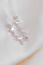 Silver Sterling Silver CZ Drop Stud Dangle Earrings, Image 2 of 3