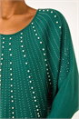 Green Diamante Hotfix Sunray Top, Image 5 of 5