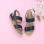 Navy Blue AJVANI Navy Blue Mid Wedge Heel Strappy Slingback Sandals, Image 4 of 6