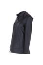 Brown Real Leather Hooded Duffle Jacket, Image 3 of 6
