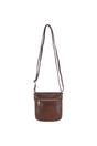 Brown Small Real Leather Crossbody Bag, Image 4 of 5