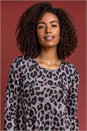 Black Animal Print Ombre Slouch Dress, Image 4 of 4
