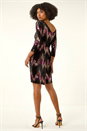 Bronze Sequin Velvet Bodycon Dress, Image 4 of 6