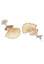 Gold Diva Shell-shaped Dangle Earrings, Image 3 of 5