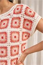 Orange Crochet Knitted Top, Image 4 of 4
