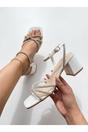 White iKrush White Willow Rhinestone Block Heel Sandals, Image 1 of 8
