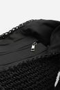 Black Where's That From Black 'Islet' Slouchy Raffia Shoulder Bag, Image 5 of 6