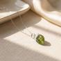 Silver Raw Peridot Sterling Silver August Birthstone Necklace, Image 1 of 5