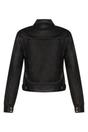 Black Womens Leather Moto Biker Jacket-Braga, Image 3 of 4