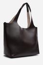 Dark Brown Citron Shoulder Tote Bag, Image 3 of 8