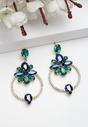 Green AVANT-GARDE PARIS Green Diva Collection Delicate Floral Drop Earrings, Image 2 of 4