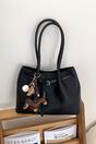 Black 'Orelia' Large Shoulder Tote Bag With Charm, Image 1 of 1