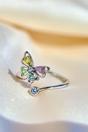 Multi Sterling Silver CZ Butterfly Ring, Image 3 of 4