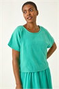 Jade Cotton Top Overlay Midi Dress, Image 4 of 5