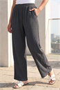 Grey Crinkle Textured Stretch Trouser, Image 2 of 4