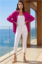Cerise Sequin Collar and Cuff Shirt, Image 2 of 5