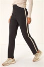 Black Straight Leg Side Stripe Trousers, Image 4 of 5