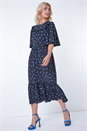 Black Polka Dot Angel Sleeve Maxi Dress, Image 1 of 5
