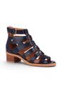 Black Womens Soft Block Heel Sandals W3H-1823, Image 2 of 8
